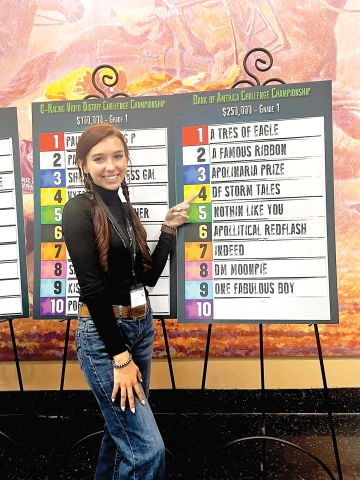 RTIP’s Gianna Rinaldo checking out the entries.